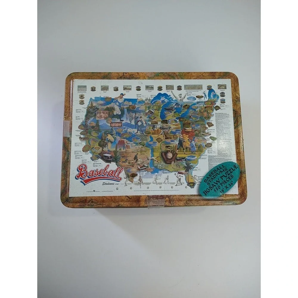 Baseball Stadiums Jigsaw Puzzle 550 Piece Channel Craft Tin 18